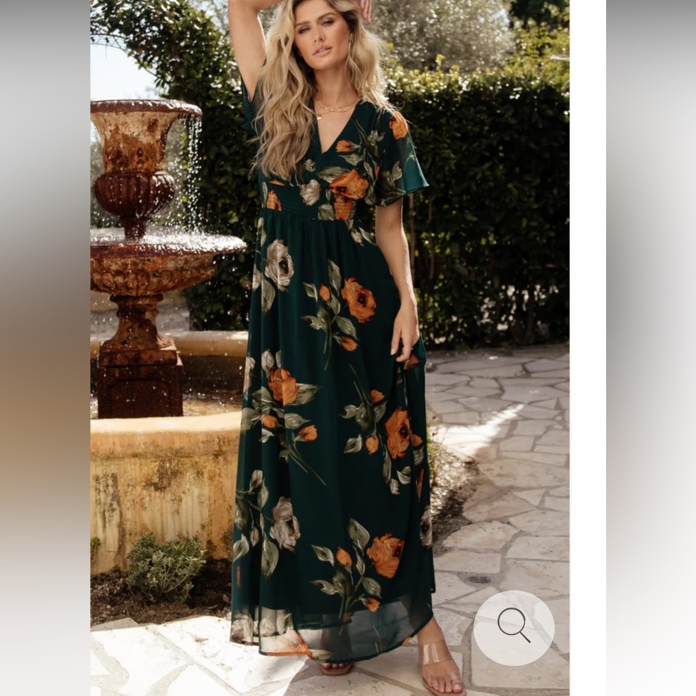NWT Baltic Born Birdie Deep Topaz / Sage/ Rust Dress - Women's Med